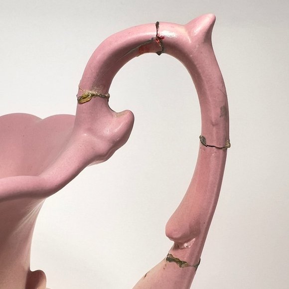 Vtg Hull Art Vase Double Handle Ceramic Wildflower Pastel Matte 40s - Picture 9 of 16